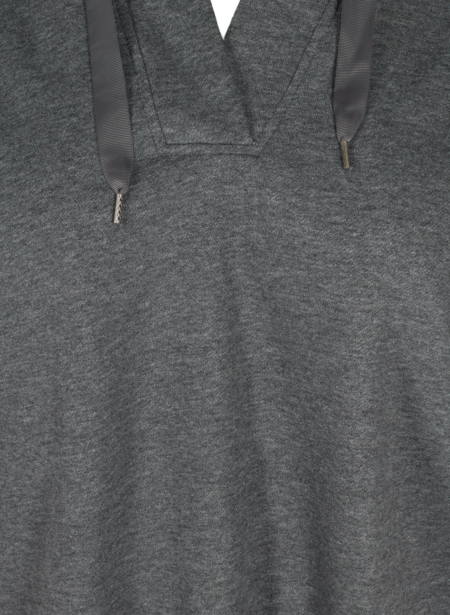 Svetari hupulla ja halkioilla, Dark Grey Melange, Packshot image number 2