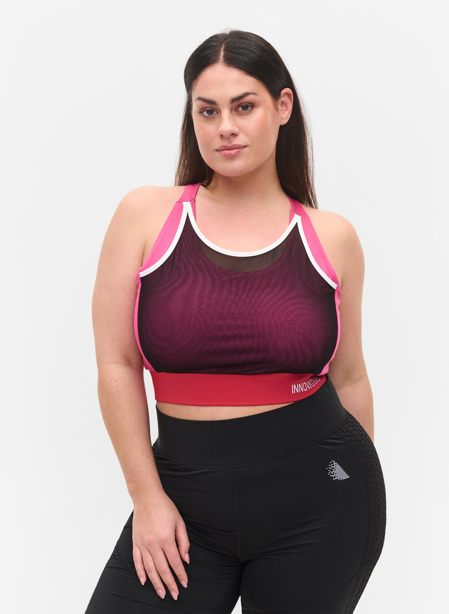 Urheilurintaliivit mesh-kankaalla, Fuchsia Purple, Model