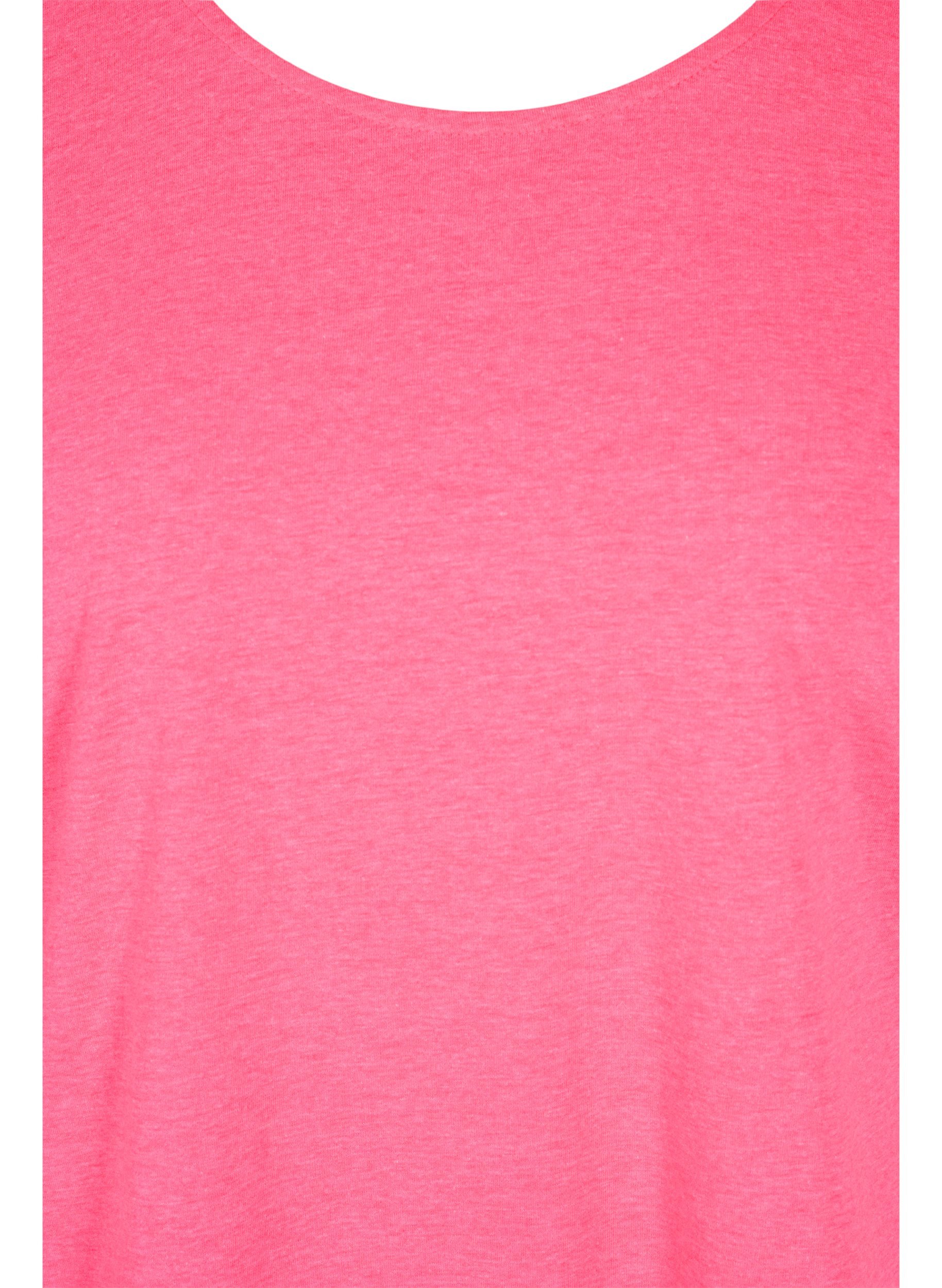 Neonvärinen t-paita puuvillasta, Neon Pink, Packshot image number 2
