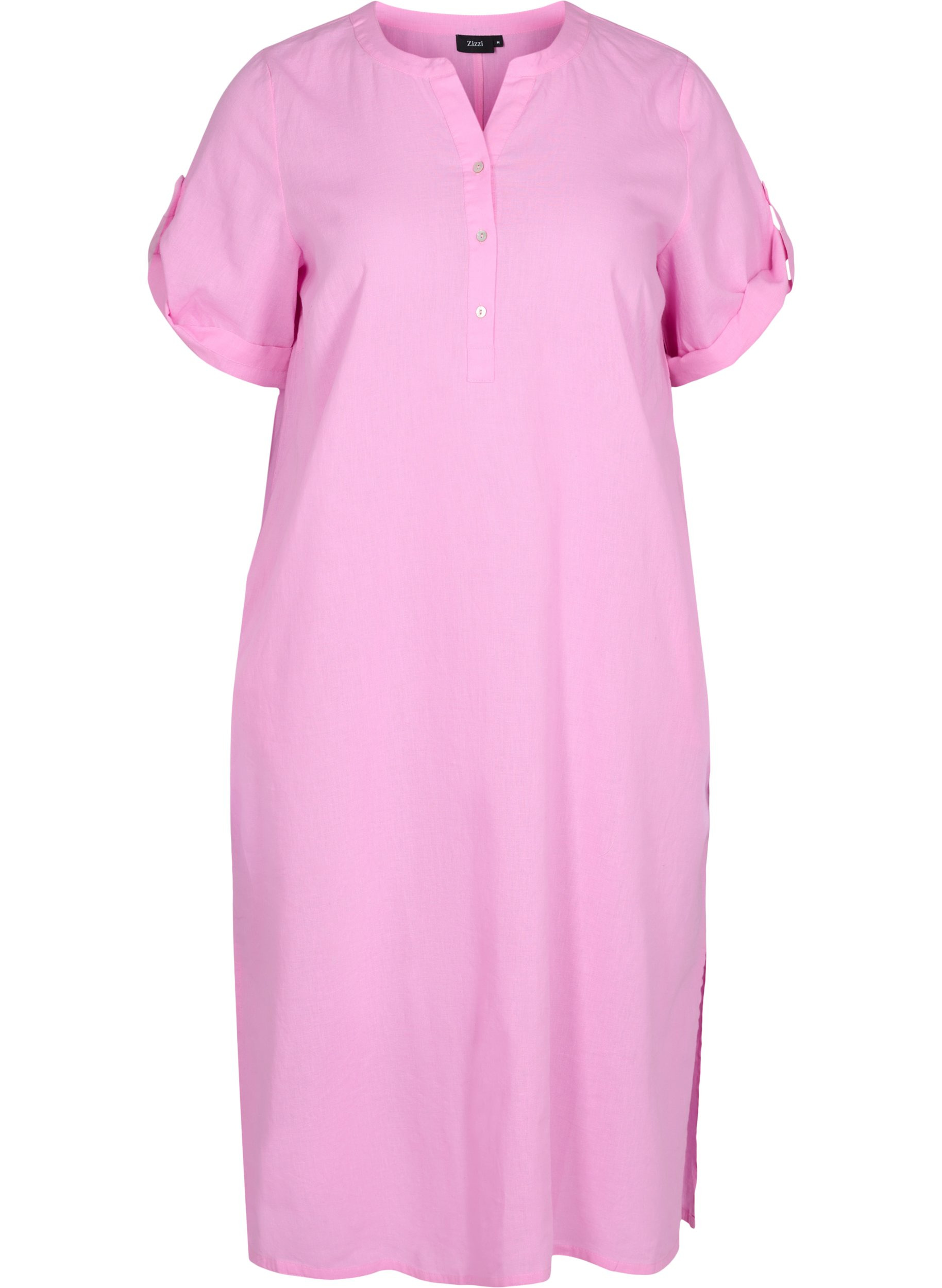 Pitkä paitamekko lyhyillä hihoilla, Begonia Pink, Packshot image number 0